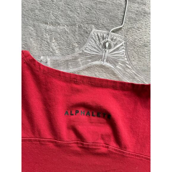 Alphalete Red TShirt Top Womens Small Short Sleeved Stretchy Workout Exercise - Picture 5 of 9